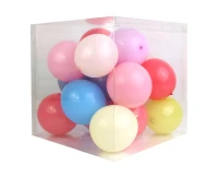 Box for balloons - 1 pc. (Transparent) 30x30x30 cm